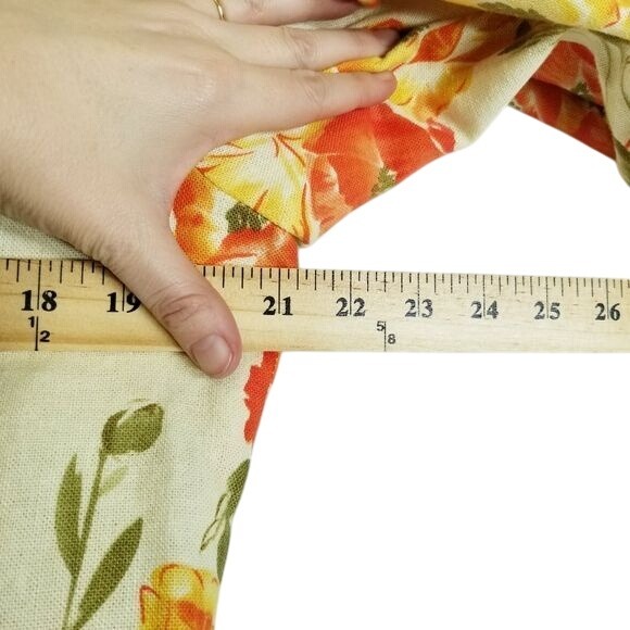 Coldwater Creek Floral Poppy Linen Blend Open Blazer Jacket Elegant Colorful L - Picture 7 of 8